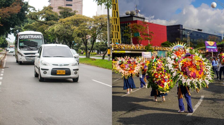 Cierres viales en Medellín por la Feria de las Flores.