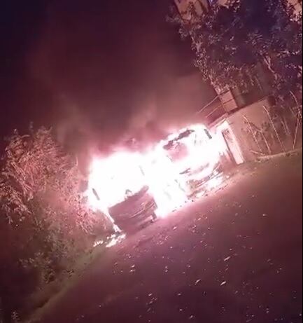 Buses quemados en Antioquia