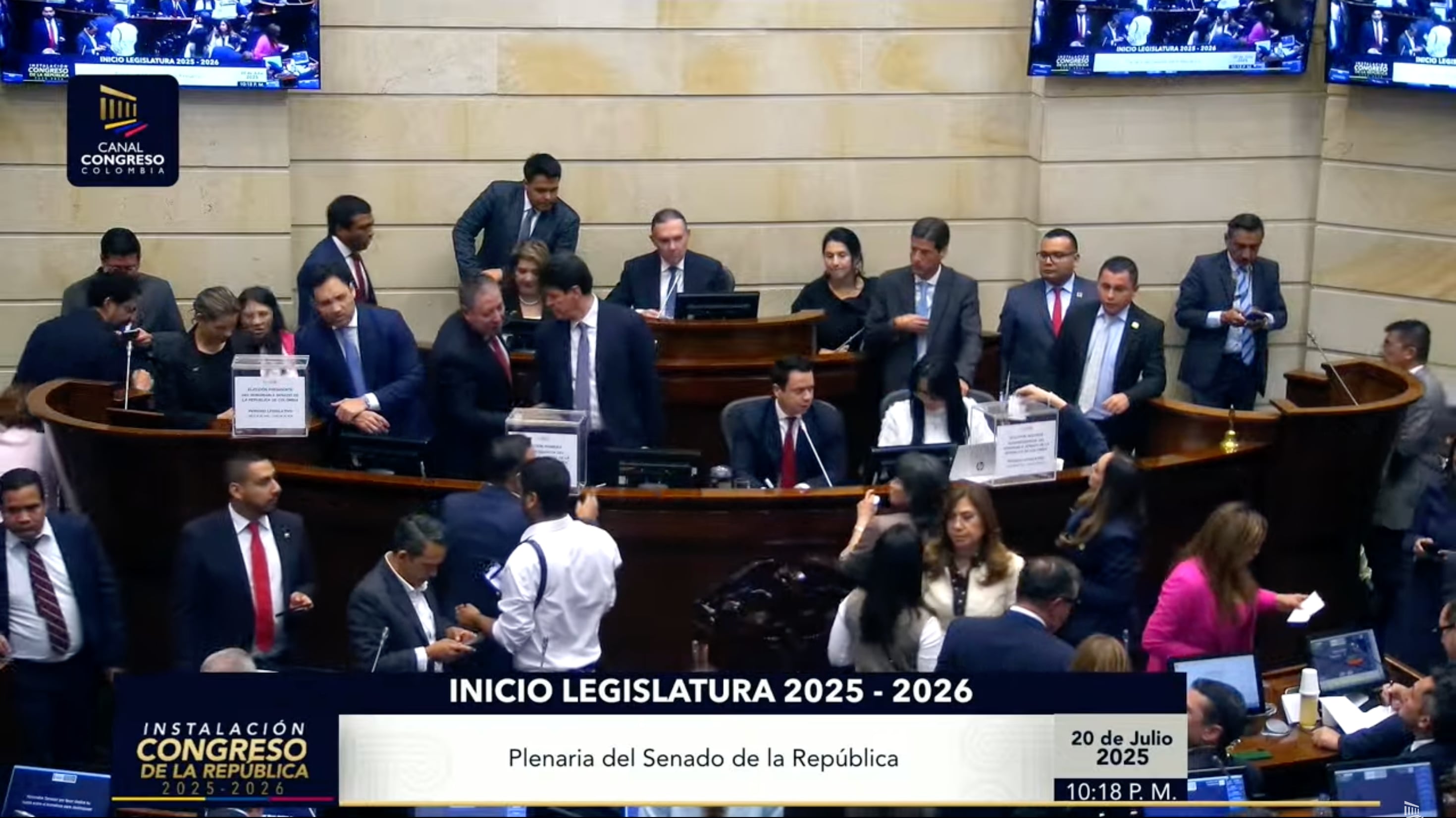 El Senado de la República avanza en la elección de su mesa directiva este domingo 20 de julio.