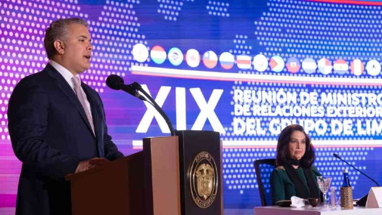 Iván Duque y la canciller Claudia Blum participarón de la XIX Reunión de Cancilleres del Grupo de Lima.