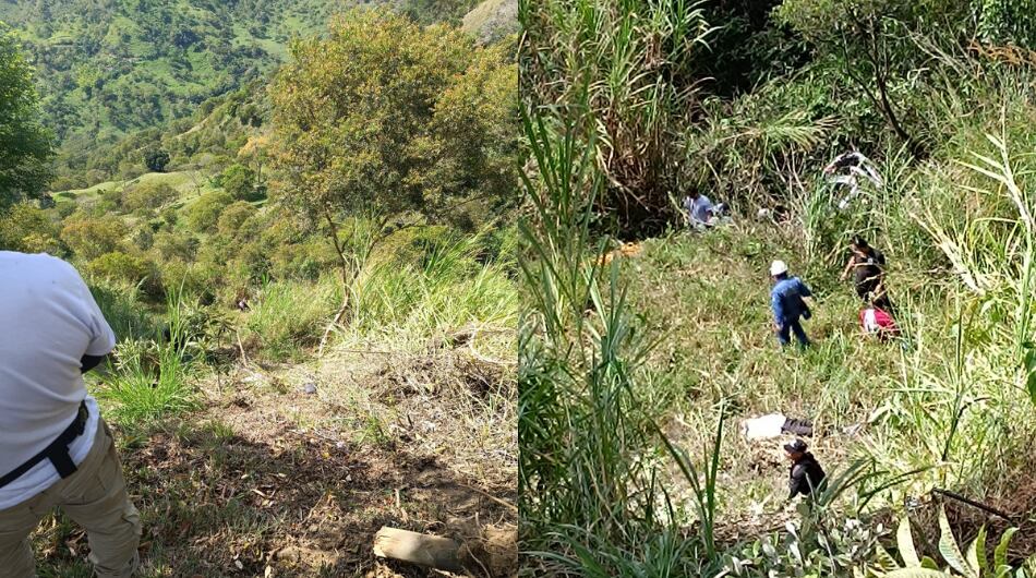 Montaña en la que rodó el automotor este 22 de enero.
