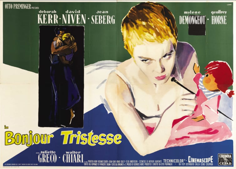 Otro cartel de la versión cinematográfica: Otto Preminger, Bonjour tristesse, Columbia, 1958.
