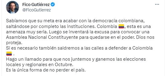 Trino de Federico Gutiérrez.