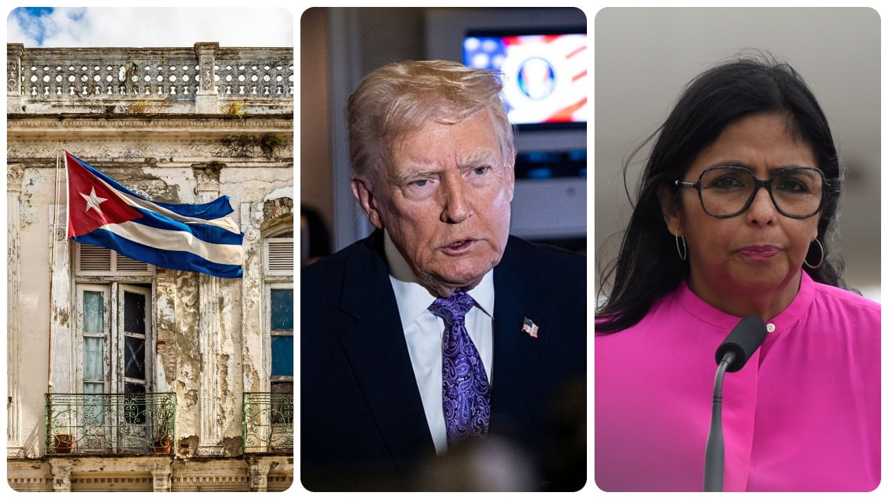 Donald Trump asegura que "Cuba está a punto de caer". Revela datos de Delcy Rodríguez.