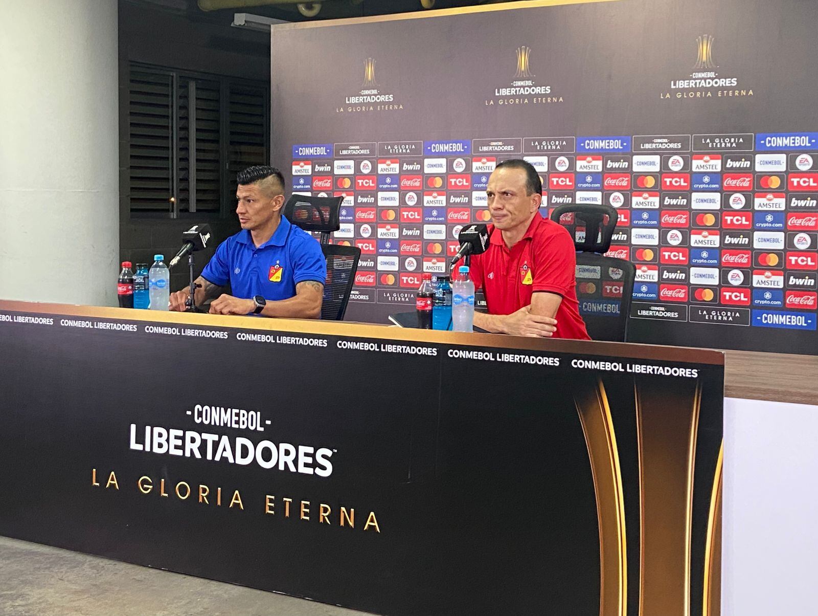 El técnico y capitán del Pereira dieron sus reacciones en la conferencia de prensa.