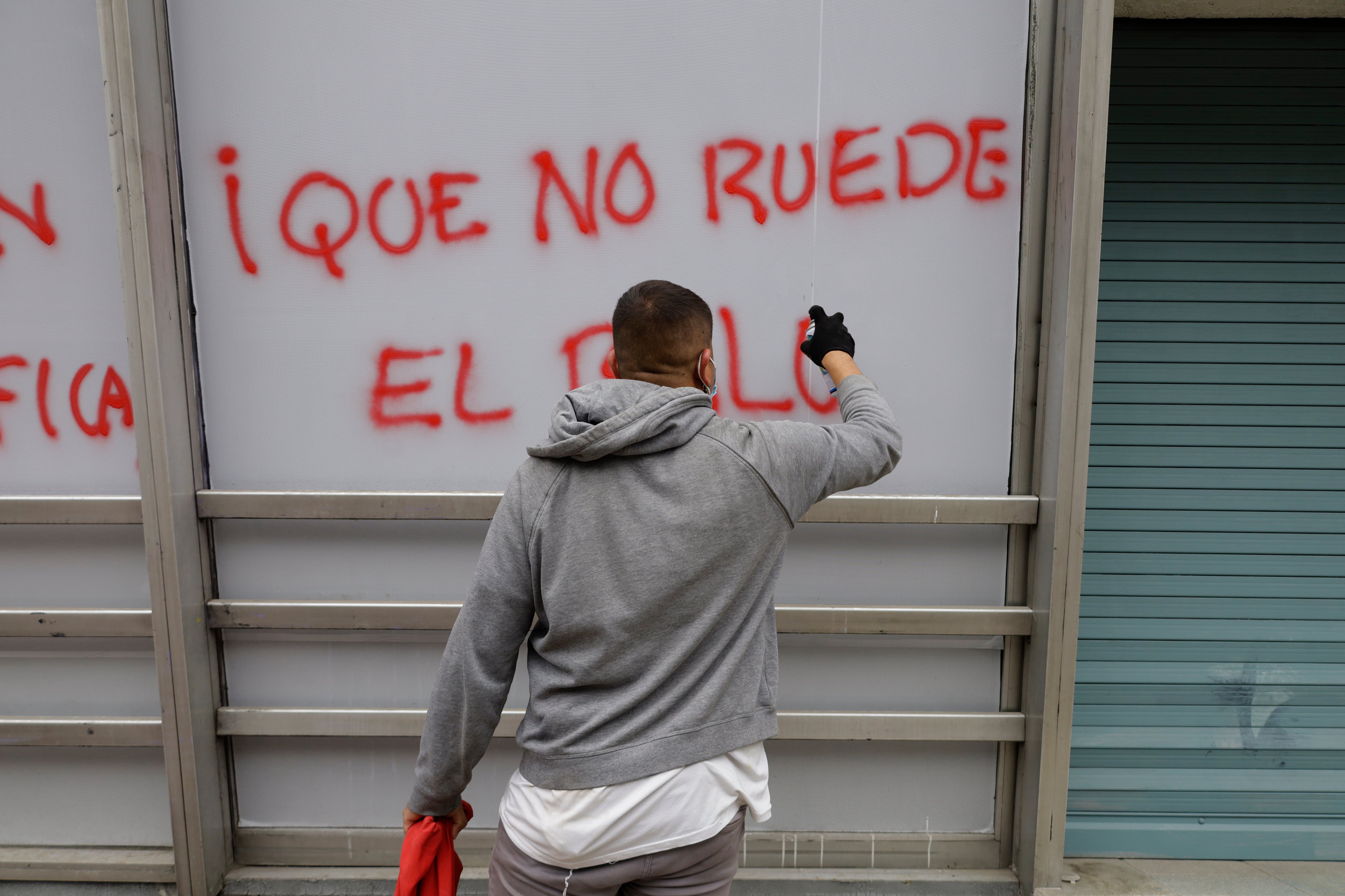Imagen de la protesta de maestros en México.