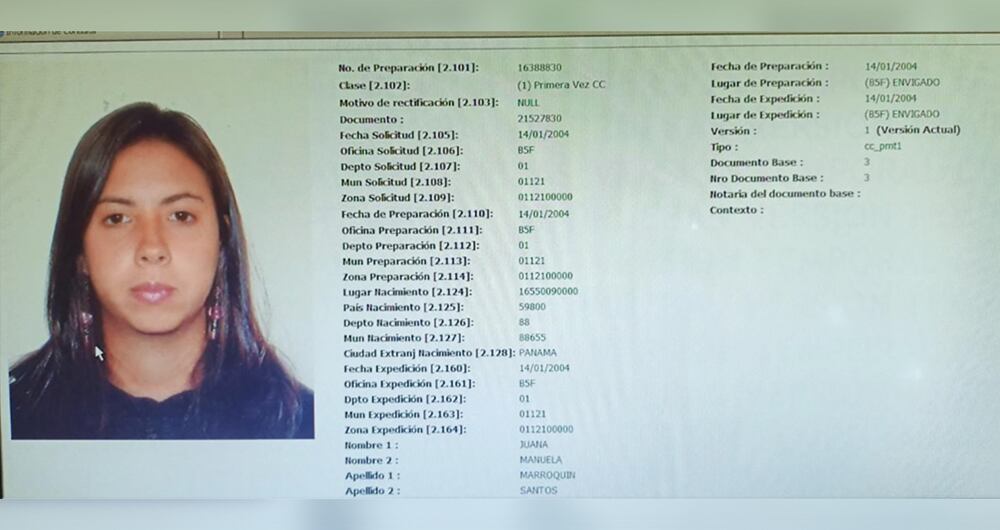    Manuela Escobar Henao cambió su nombre para alejarse del lastre que era cargar el apellido de su papá. Ahora se llama Juana Manuela Marroquín Santos. SEMANA tuvo acceso a todo el expediente que la obliga a pagar impuestos por los bienes que le heredó el capo y hoy son un dolor de cabeza.