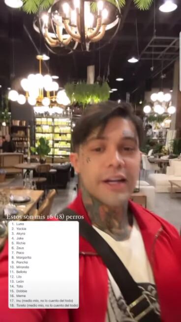 Yef invita a sus seguidores al cumpleaños de su perra Yackie. Foto: Instagram @yefersoncossio.