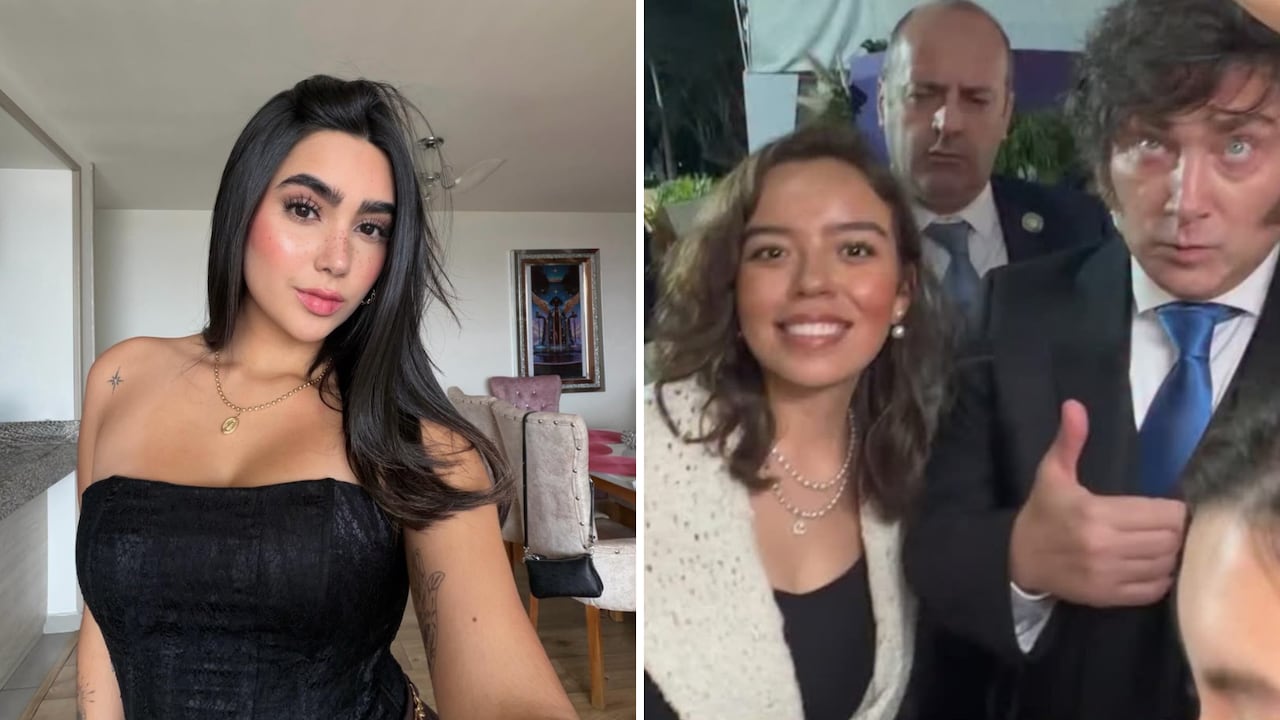 Gabriela Muñoz, Jemore Sanabria y Javier Milei.