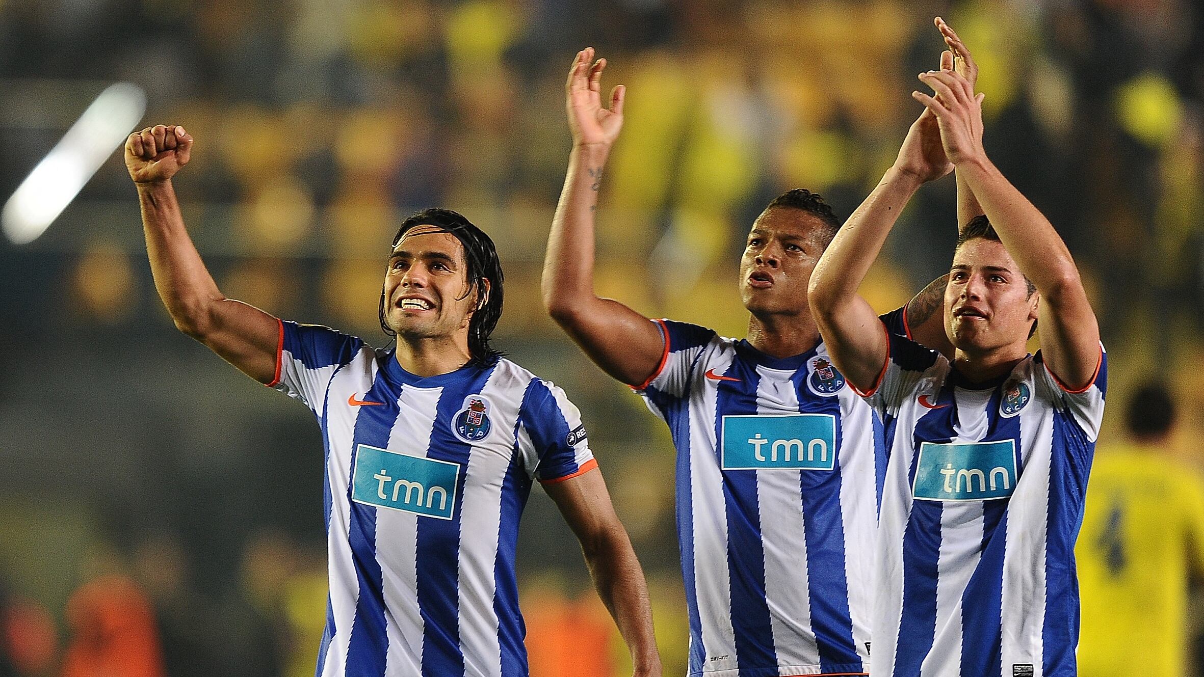 Falcao, James Rodríguez y Fredy Guarín en el Porto.
