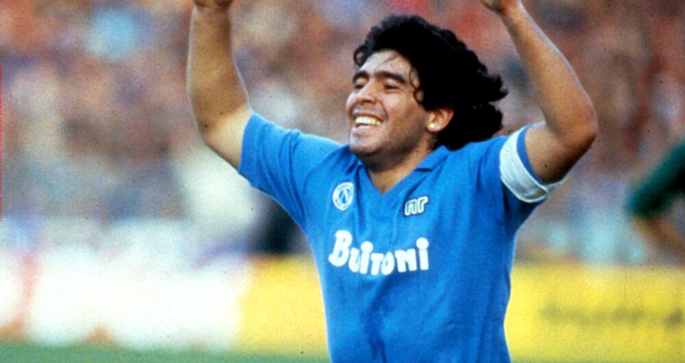 Diego Amando Maradona en Napoli. Foto: @sscnapoliES - Twitter oficial