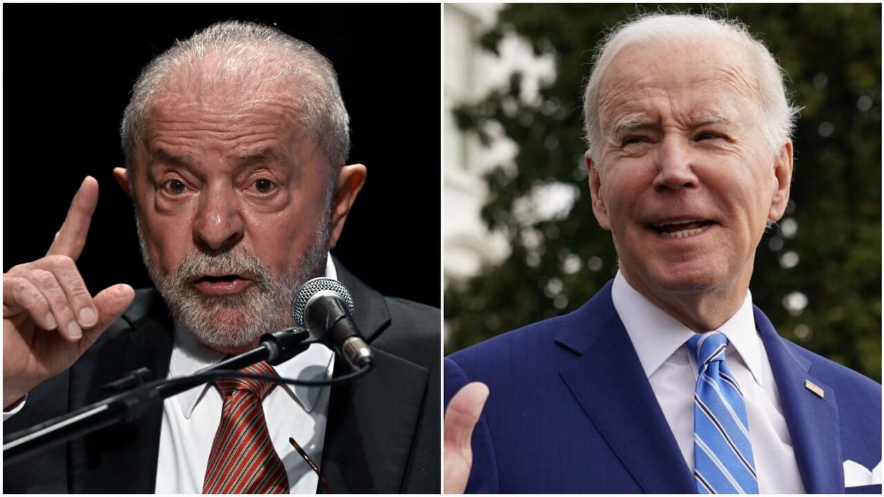 El presidentes de Brasil, Lula da Silva y su par estadounidense, Joe Biden.