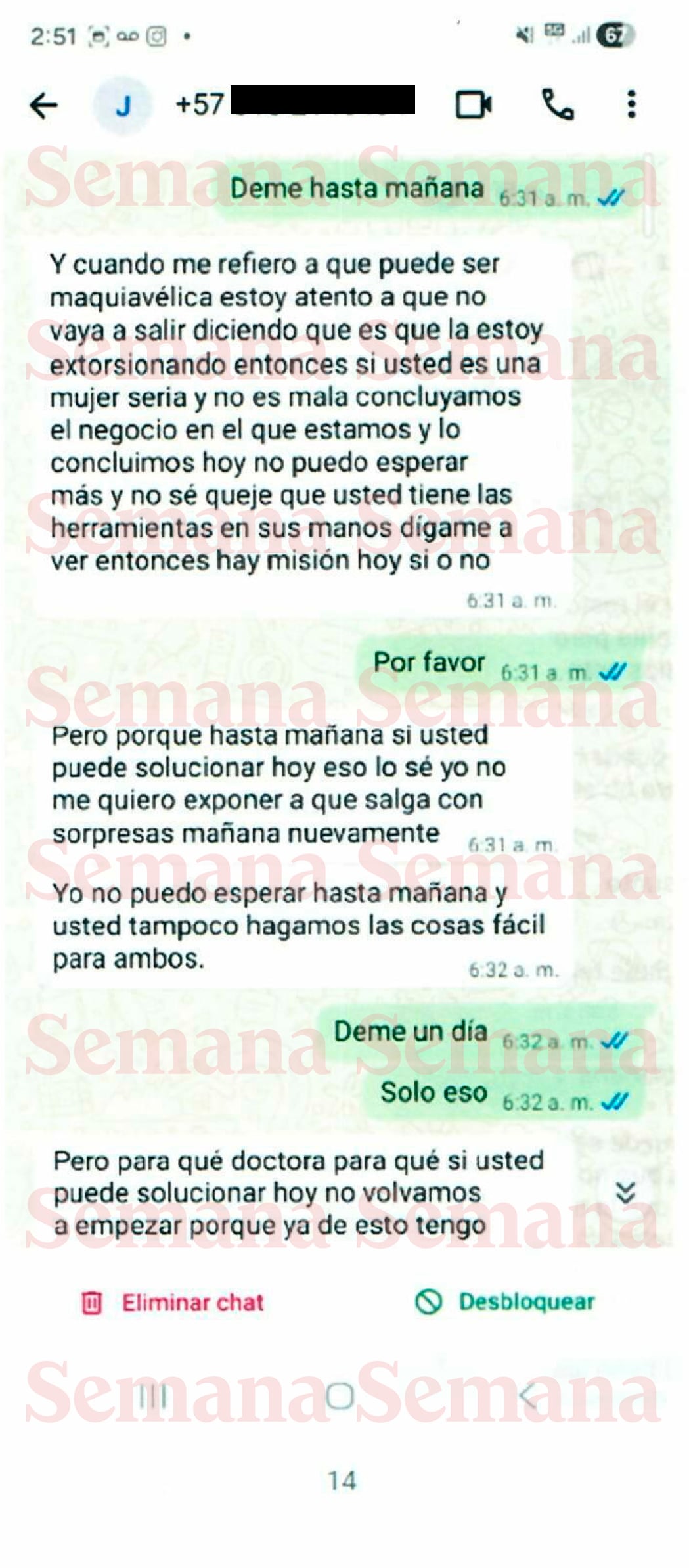 Chats denuncia Angie Rodríguez