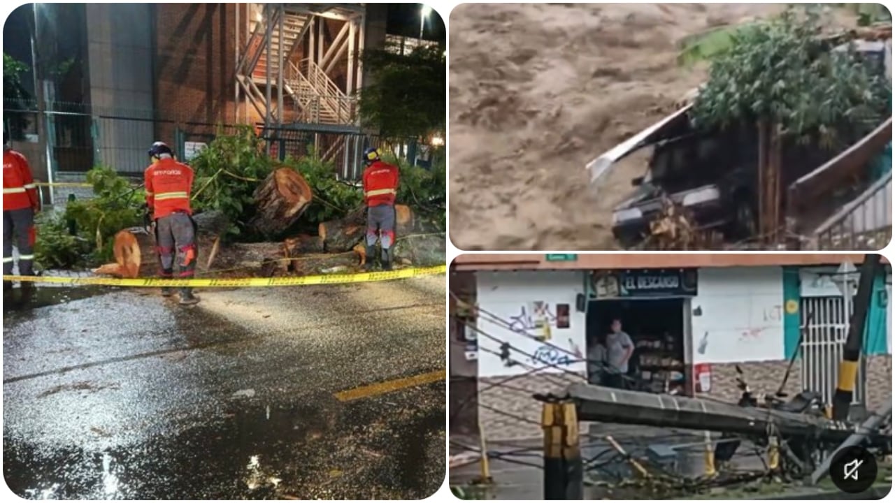 Fuertes lluvias en Medellín