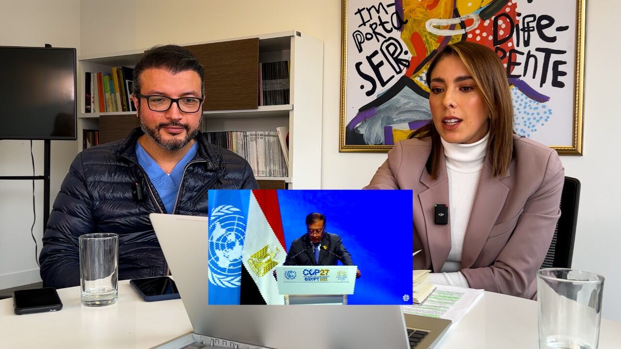 Juanita Gómez habla con expertos sobre la intervención del presidente, Gustavo Petro, en la COP 27.
