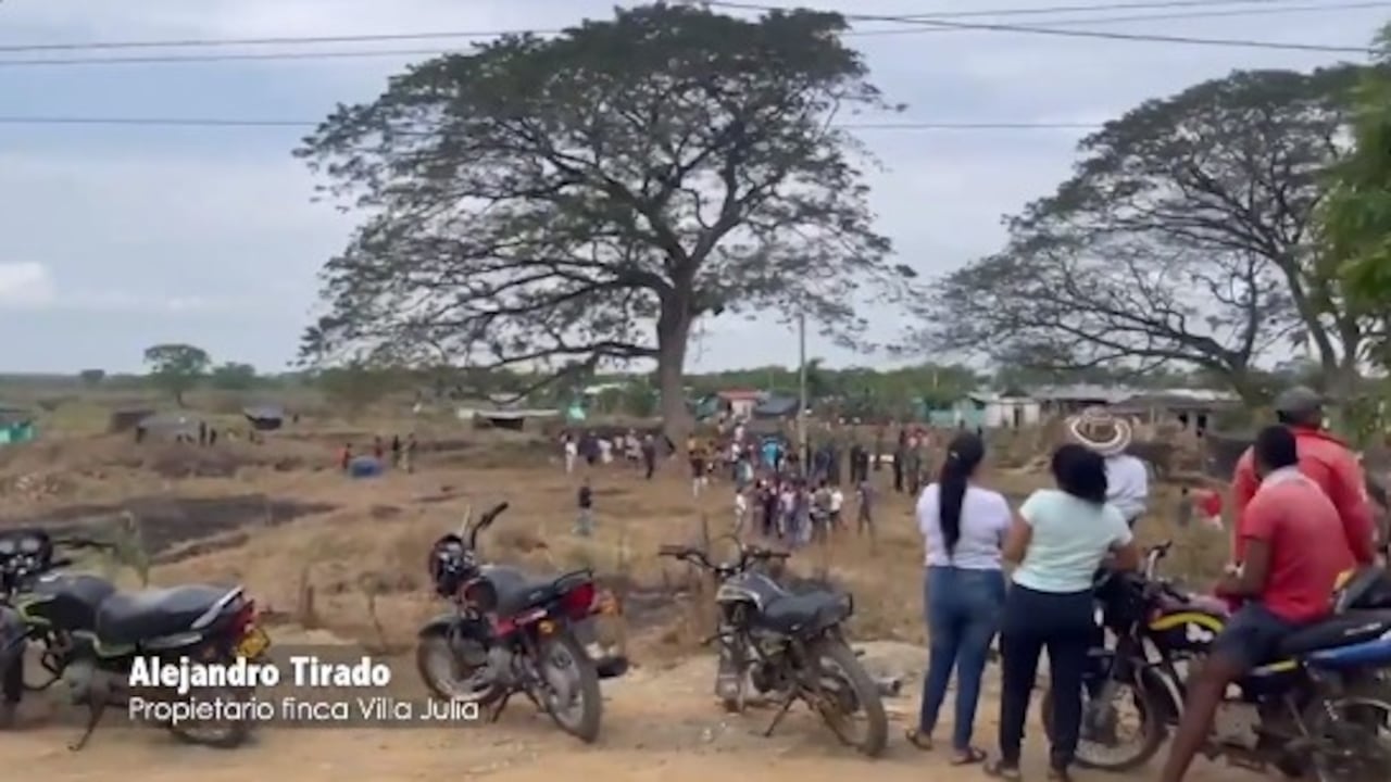 Invasión de tierras en Antioquia.
