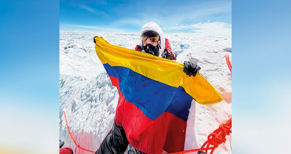 La primera montaña que subió Margarita Moreno fue en la región del Everest.