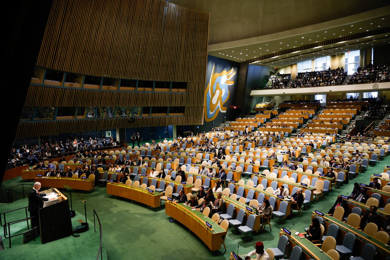 Así quedó la Asamblea General de la ONU luego de los retiros de las delegaciones de varios países en protesta contra Benjamin Netanyahu.