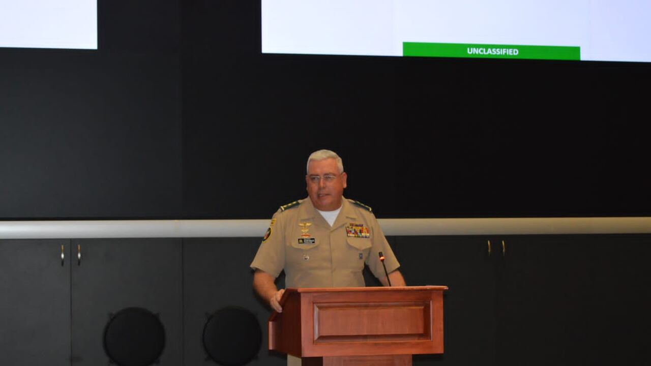 El general Helder Fernan Giraldo Bonilla en los Estados Unidos.