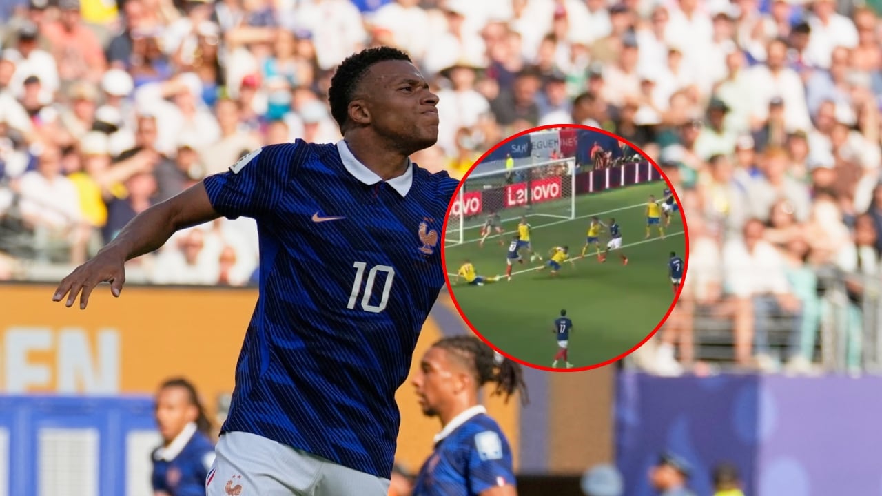 Mbappé le marcó a Suecia el 1-0 a favor de Francia.