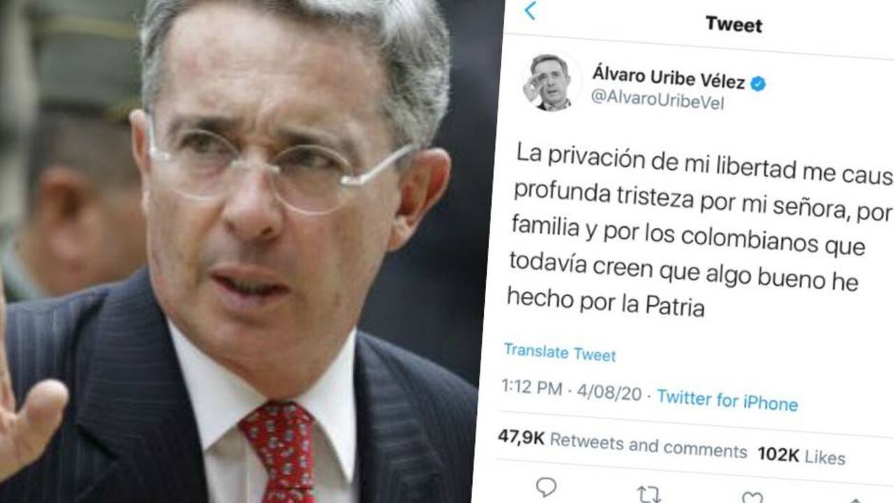 ¿Álvaro Uribe trinó antes de ser notificado por la Corte de su detención?