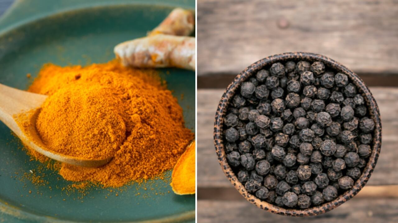 Tanto la cúrcuma como la pimienta tienen muchas propiedades favorables para el cuerpo.