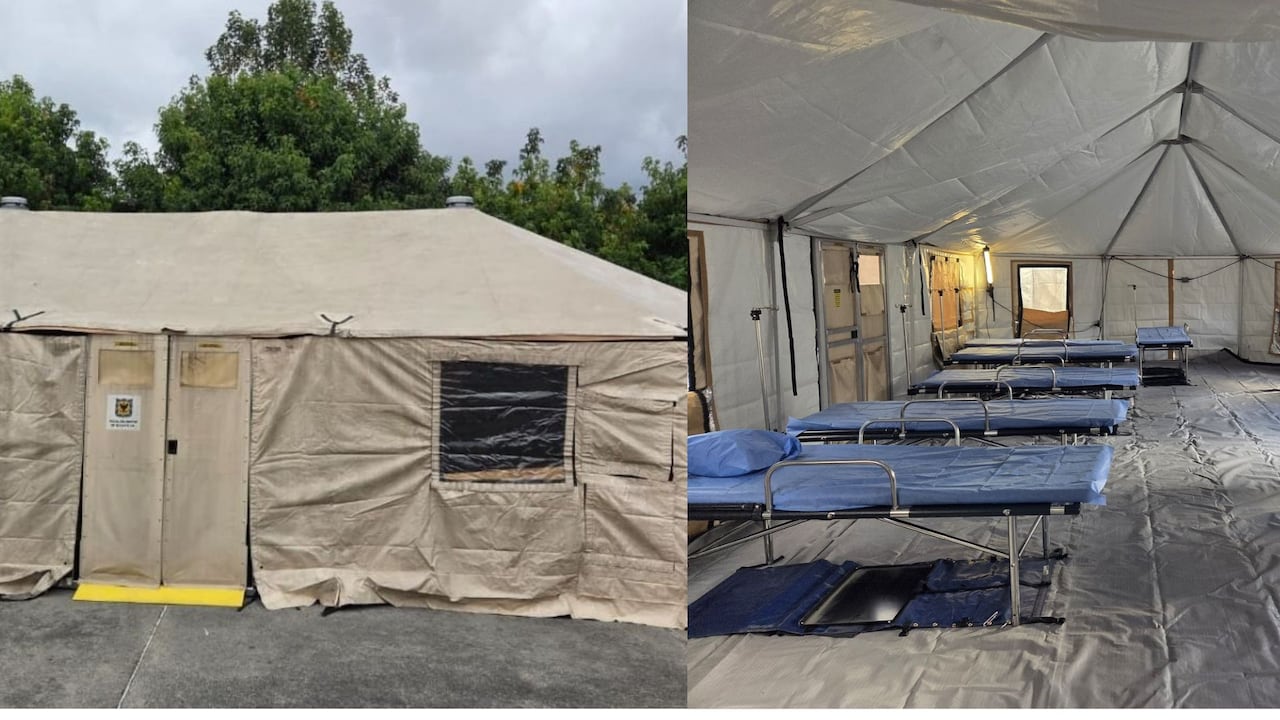 El hospital de campaña dispuesto por Bogotá cuenta con 40 camillas y hace parte de la capacidad médica ofrecida por el distrito para apoyar la atención de la emergencia causada por el terremoto.