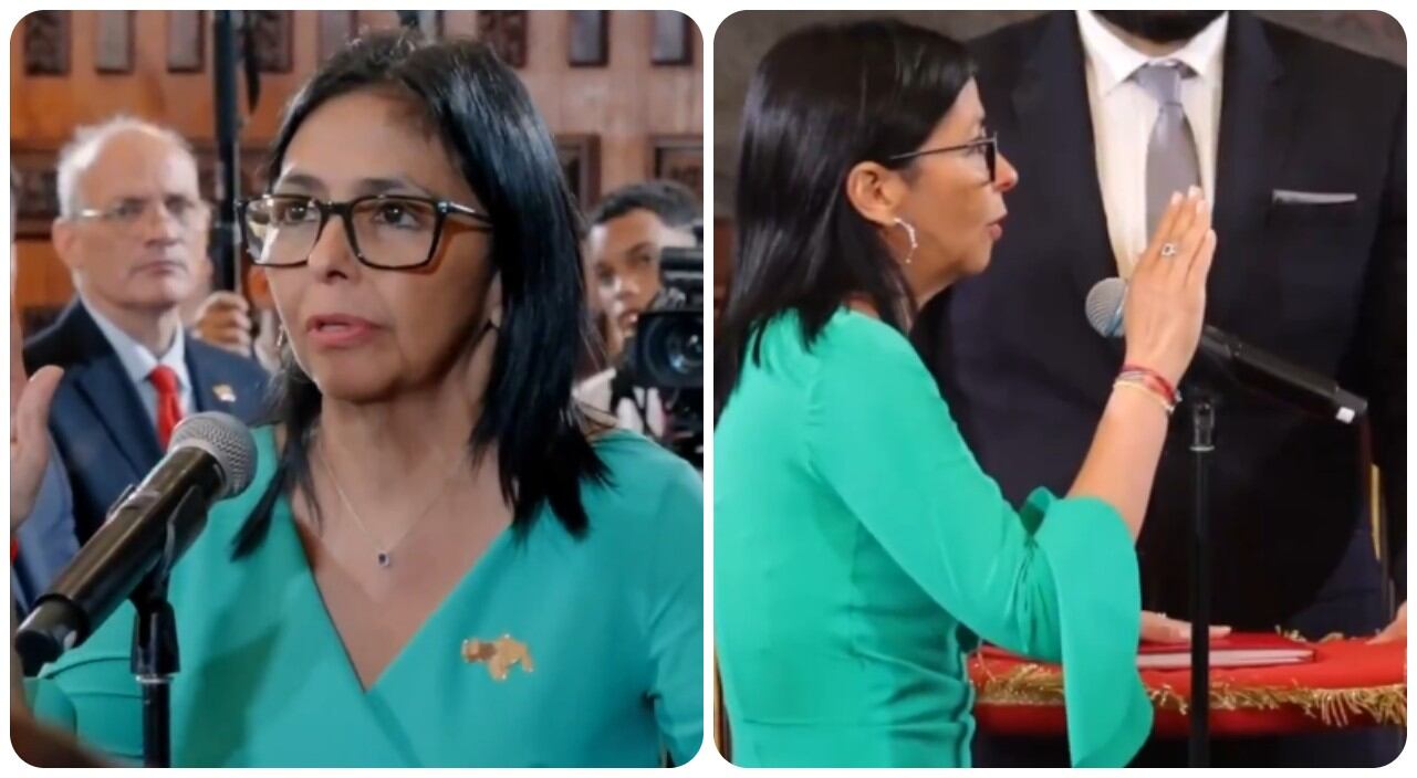 Delcy Rodríguez usó un vestido Chiara Boni de US$15.000