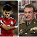 El director de la Policía, general William Salamanca, habló con el futbolista colombiano por el secuestro de su padre.