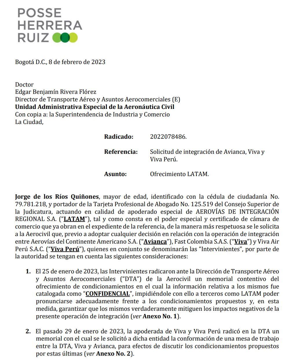 Carta Latam - 9 de febrero