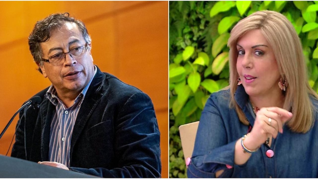 El presidente Gustavo Petro y la gobernadora del Valle del Cauca, Clara Luz Roldán.