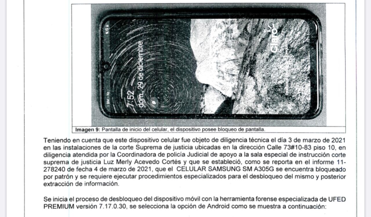 Informes de FGN sobre Monsalve