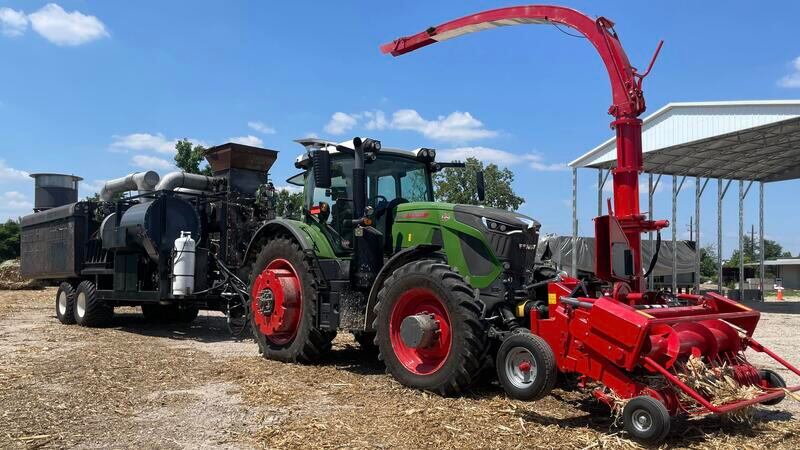 Representación del pirolizador móvil de Applied Carbon