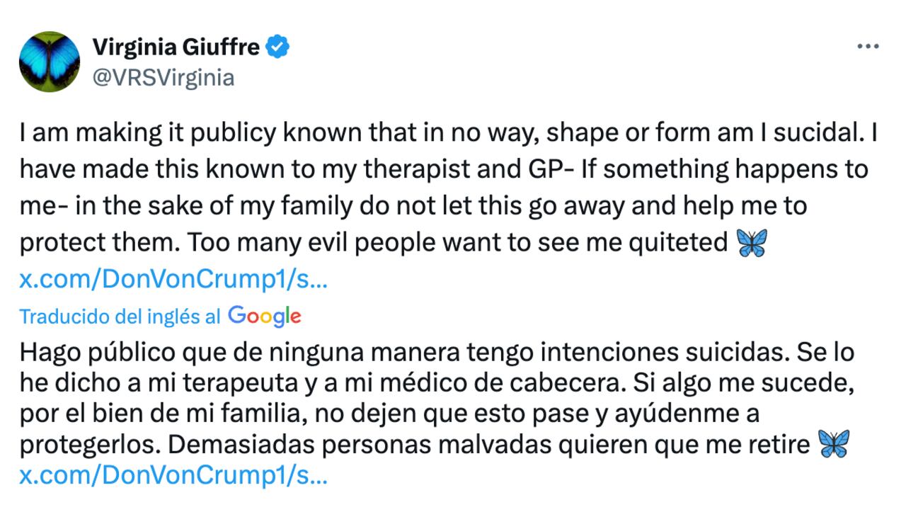 La mujer escribió este mensaje en el 2019 en la red social X, antes llamada Twitter.