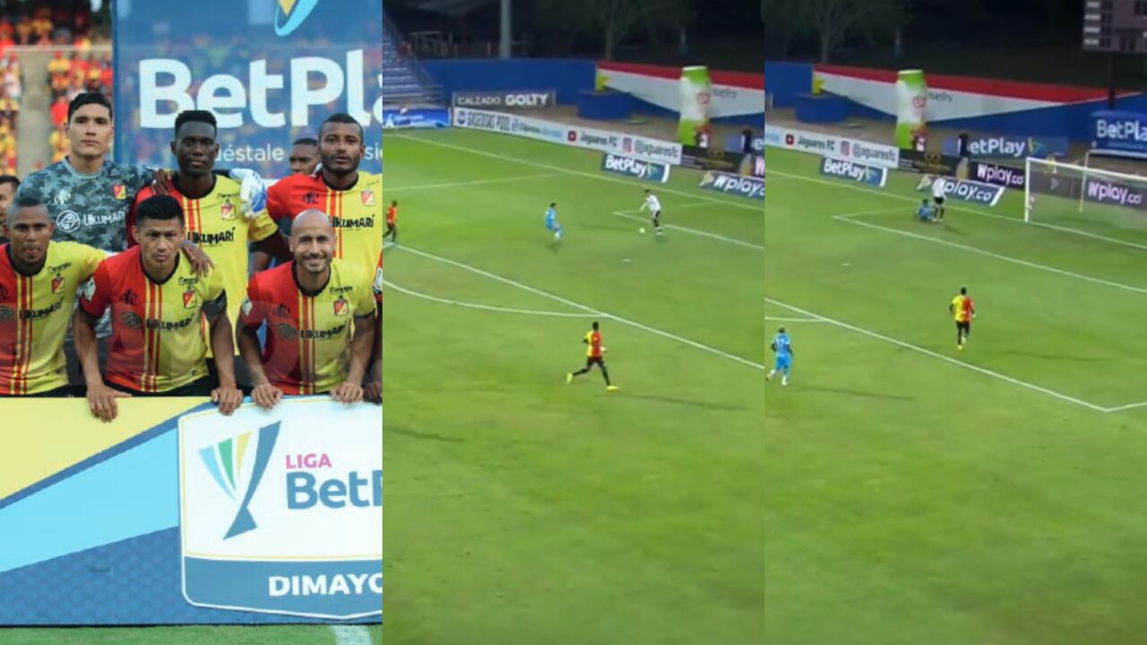 Aldair Quintana, Deportivo Pereira. Liga BetPlay I-2023. Foto: Dimayor//Captura de pantalla transmisión Win Sports