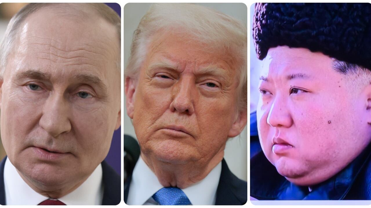 Vladimir Putin, Donald Trump y Kim Jong-un.