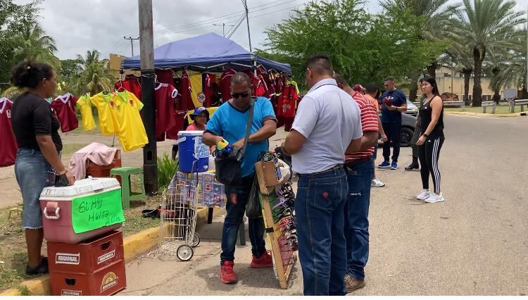 Ambiente en el Estadio Cachamay previo al partido Venezuela vs. Colombia. Foto: Semana