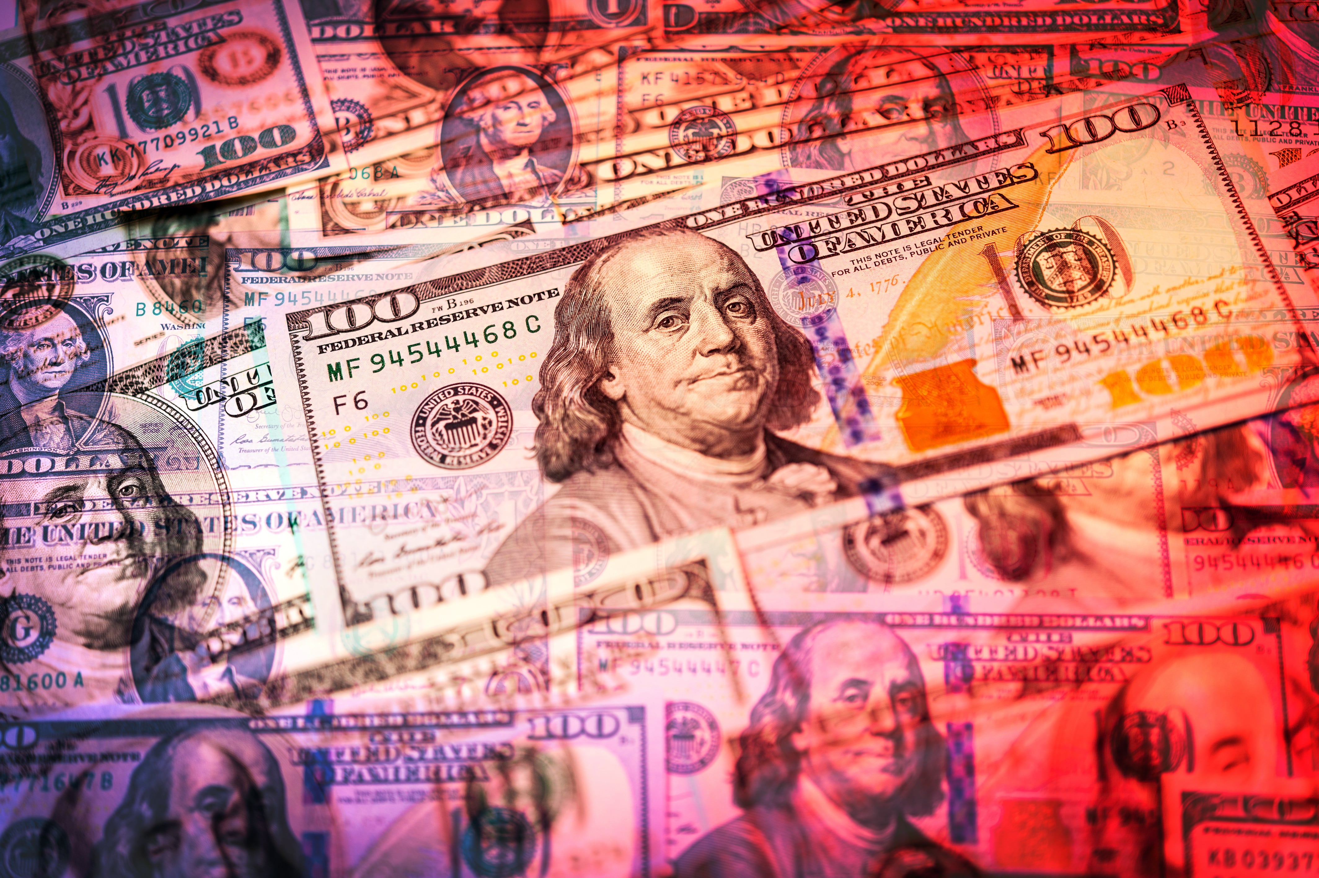 Dólares dinero billetes