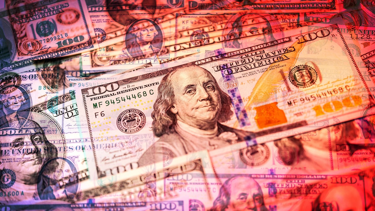 Dólares dinero billetes