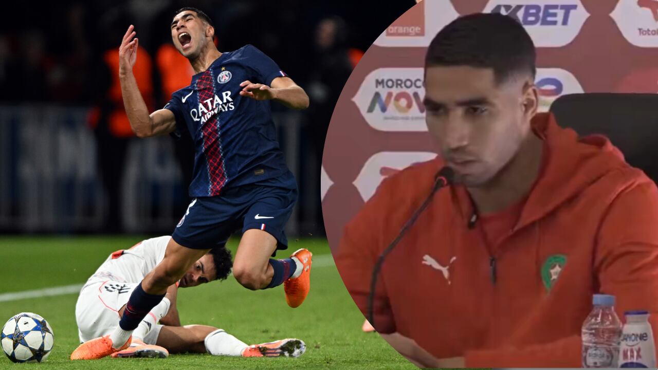 Achraf Hakimi pudo haberse perdido la Copa Africana de Naciones por la entrada de Luis Díaz