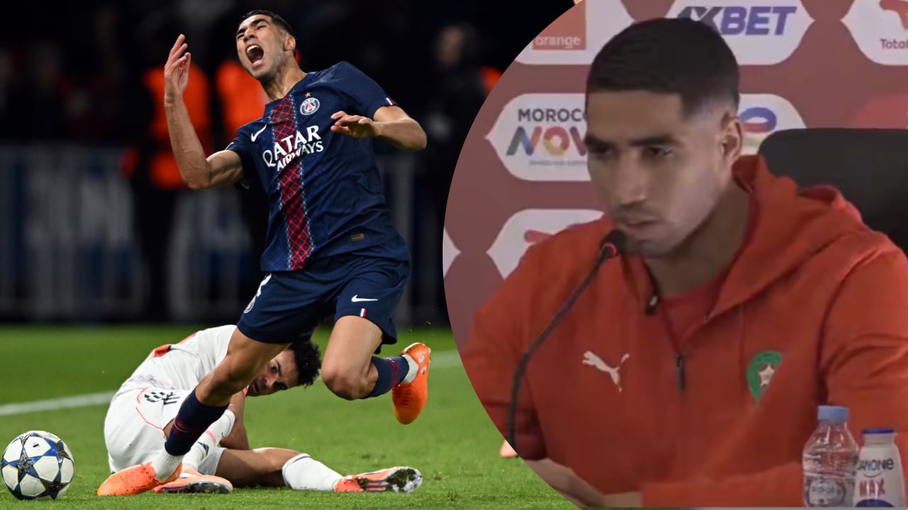 Achraf Hakimi pudo haberse perdido la Copa Africana de Naciones por la entrada de Luis Díaz