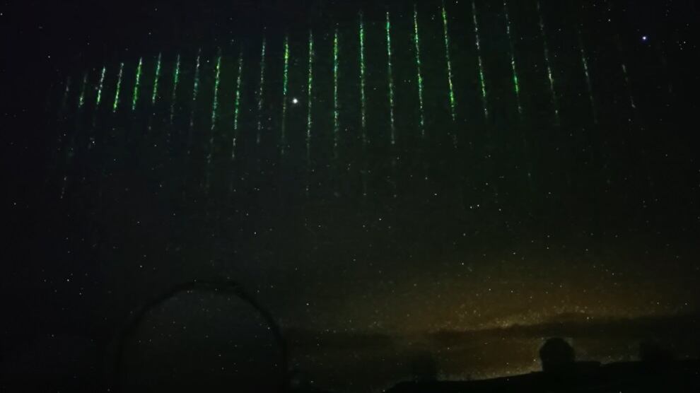 Rayo láser en Hawái.