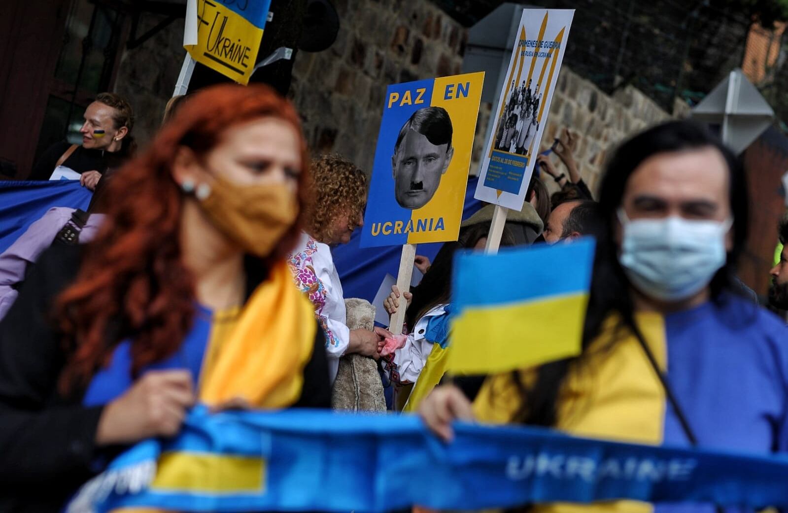 Protestas en la Embajada de Rusia en Bogotá, Ciudadanos de Ucrania