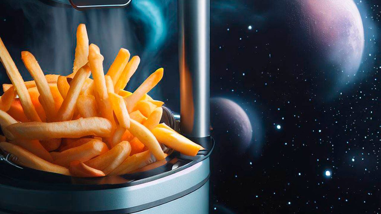 Científicos están trabajando en el diseño de una freidora que permita freír papas en el espacio.