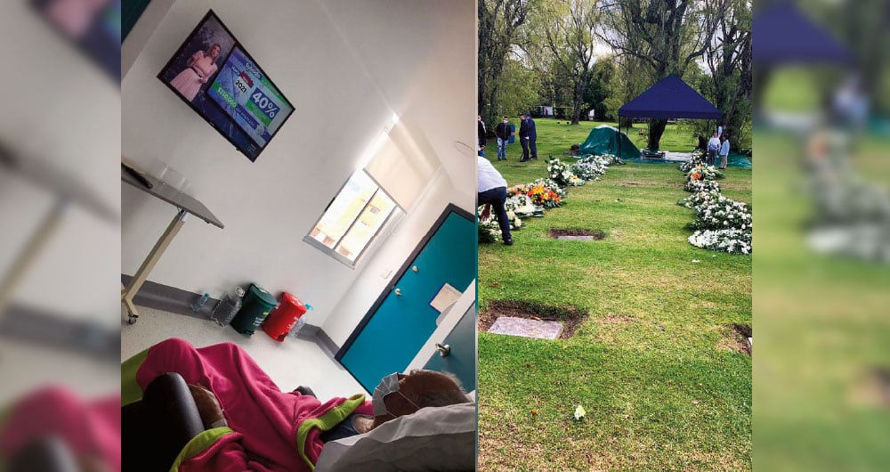 Su abuelito Octavio, de 87 años, murió hace una semana. Pero a diferencia del otro, Jorge, de 83, sí pudieron hacerle un funeral. 