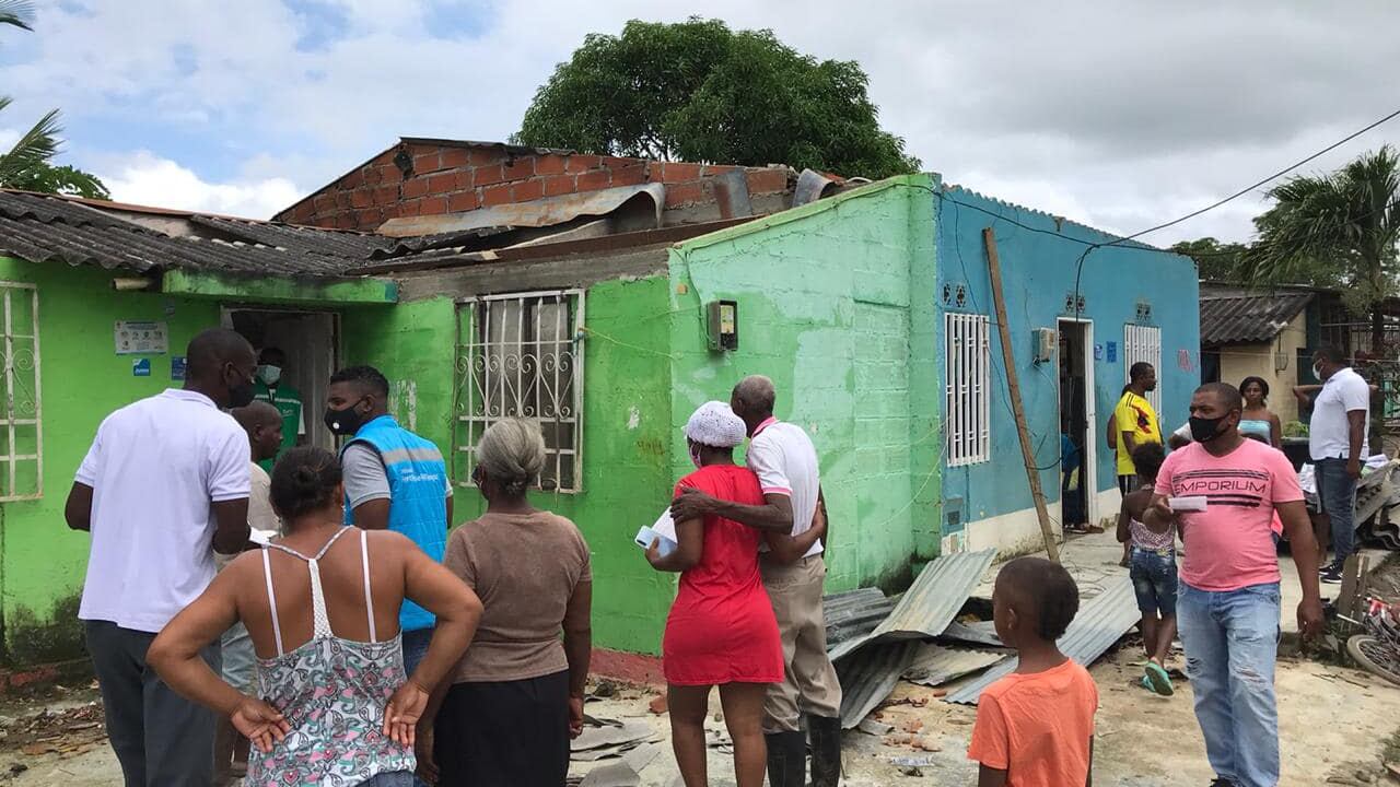 80 viviendas sin techo, el saldo que dejan las fuertes lluvias en Turbo
