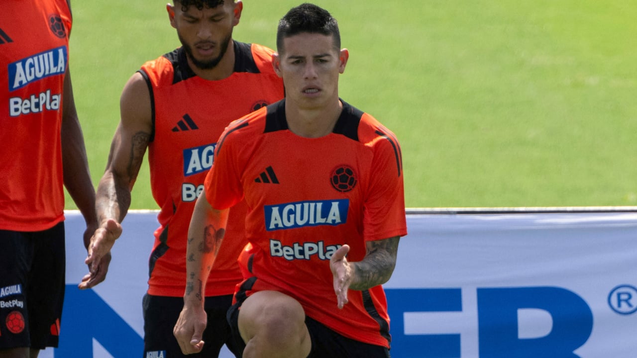James Rodríguez en medio de los entrenamientos con Selección Colombia