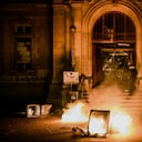 Fuertes protestas este viernes en la capital francesa. Foto: AFP.