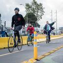Inauguran franja ciclopeatonal de la calle 13 en Bogotá