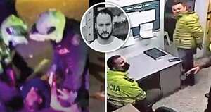 A la izquierda, pantallazos del video mientras los patrulleros detenían a Ordóñez. En el centro, foto de sus redes sociales. A la derecha, pantallazos del video de seguridad en el CAI de Villa Luz en el momento en que capturaron a Ordóñez.